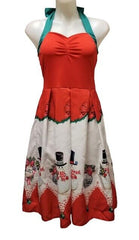 DressFo Christmas Party Dress with Snowmen and Ornaments - size 6