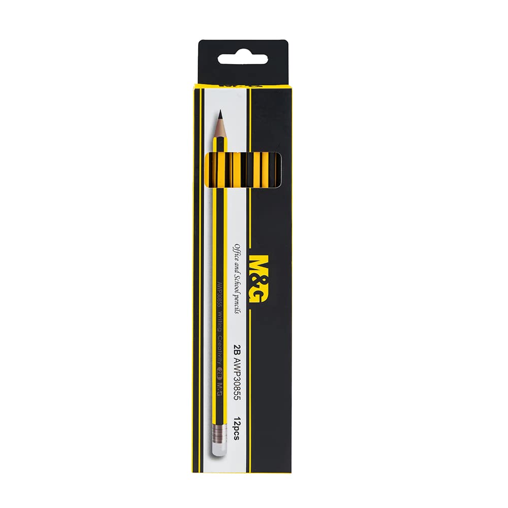 M&G Pencil hexagon with eraser 2B (10 per pack)