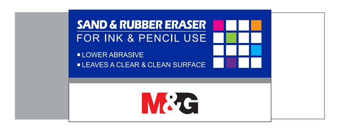 M&G Sand & Rubber Eraser, for ink and pencil (5 per pack)