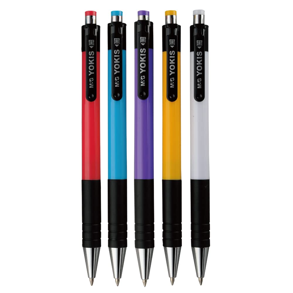 M&G Retractable Ball Pen 0.7mm blue Comfort rubber grip (10 per pack)