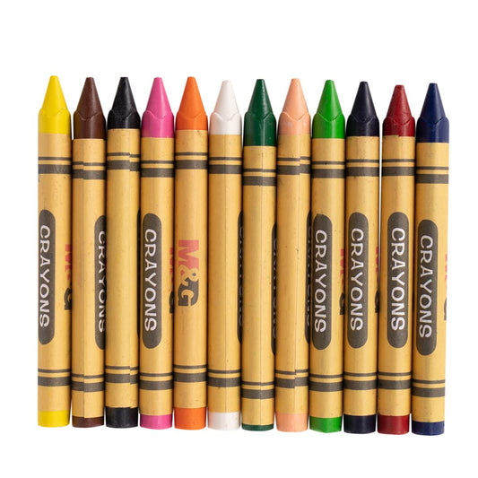 M&G 8mm*90mm Triangle Crayon 12 colors (1 per pack)