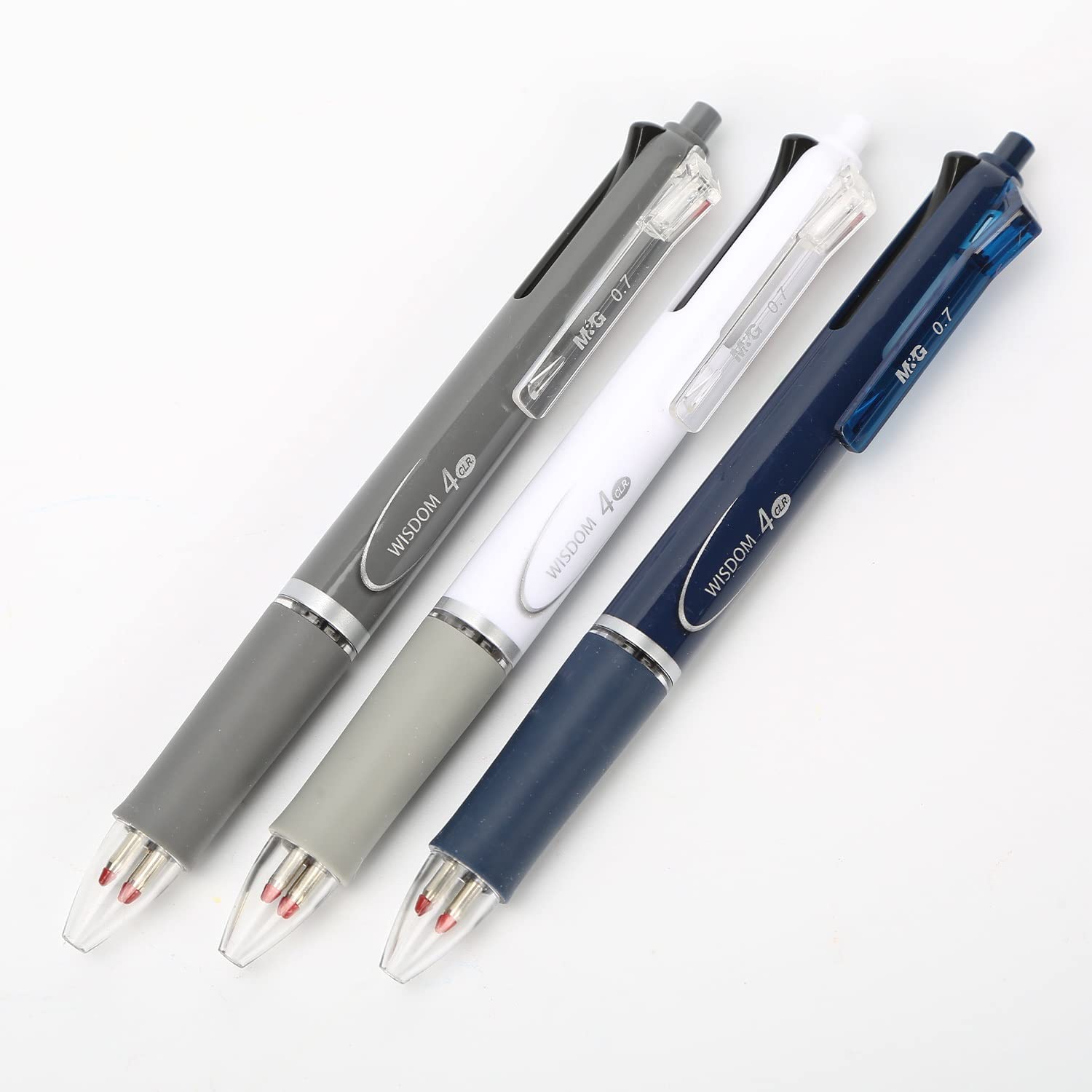 M&G 4 Colors Semi-Gel Ball Pen 0.7mm Black/Blue/Red/Green (10 per pack)
