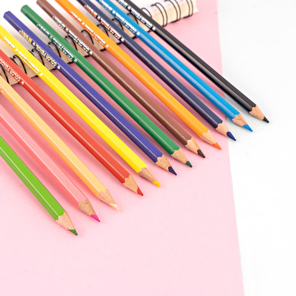 M&G Hexagon Color Pencil 12 colors Flat Box Package (1 per pack)