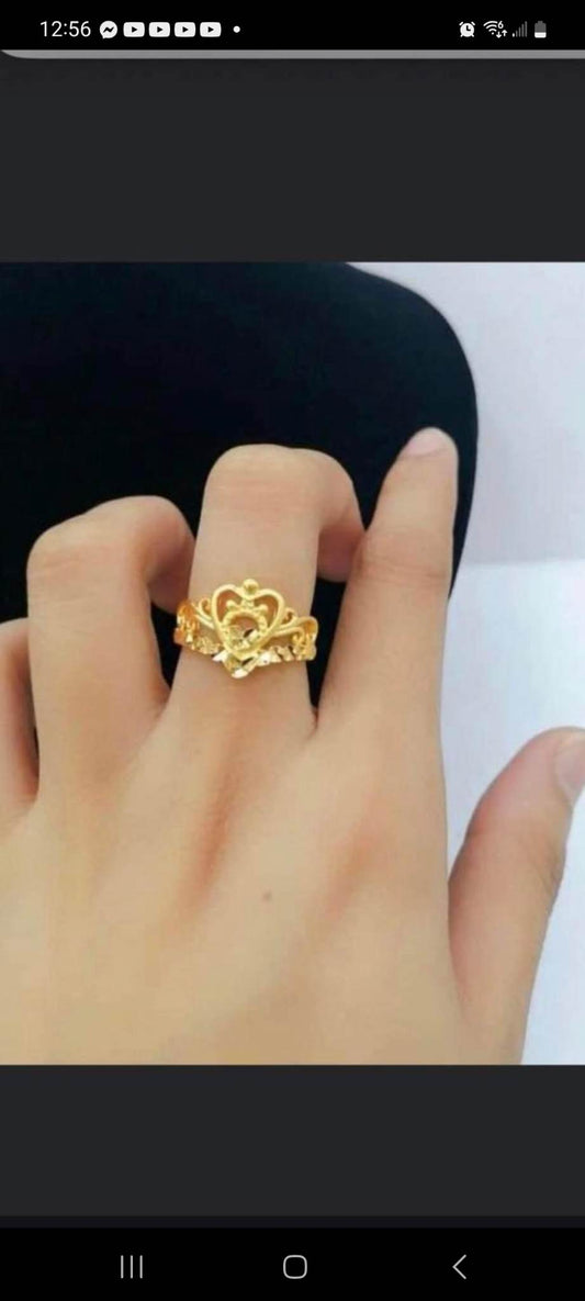 I Can't Believe It's Not Gold tall heart ring