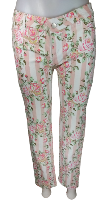 36POINT5 Women Pink/Cream Floral Pant Large