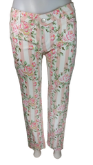 36POINT5 Women Pink/Cream Floral Pant Medium