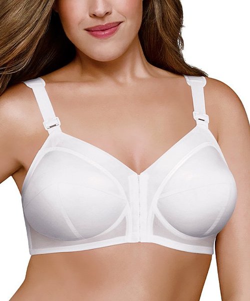 Exquisite Form White Front-Closure Wireless #5100530 Full-Fit Bra - Plus Too