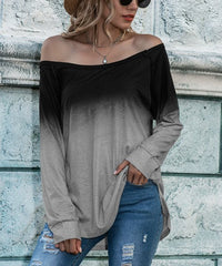 Baisico - Black Ombra Boatneck Top