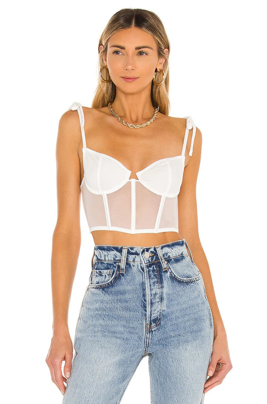 KAT THE LABEL Femme Bustier in White