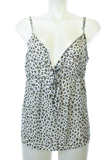 Jenni x Leo Dot Cheetah Printed Cami Pajama White