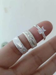 Campus Sophisticate Collection 925 Pure Italian Silver Wedding Rings