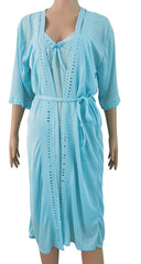 Paris Pink Satin Charmeuse Night Gown & Matching Robe Set