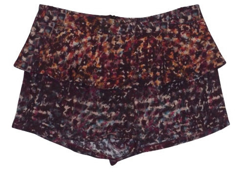 Maroon/Yellow Ruffled Shorts