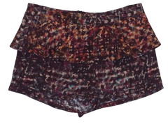 Maroon/Yellow Ruffled Shorts