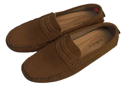 Sunrolan Tan Faux Suede Loafers