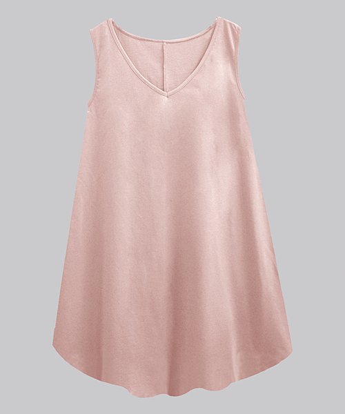 A.T.U.N. Perry Pink V-Neck Caper Tunic