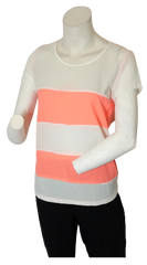 Runway Paris Coral/White Blouse
