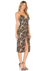 black midi dress