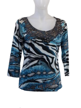 Black/Blue Venini Layered Top