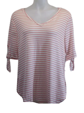 Pink/White Silverwear Blouse