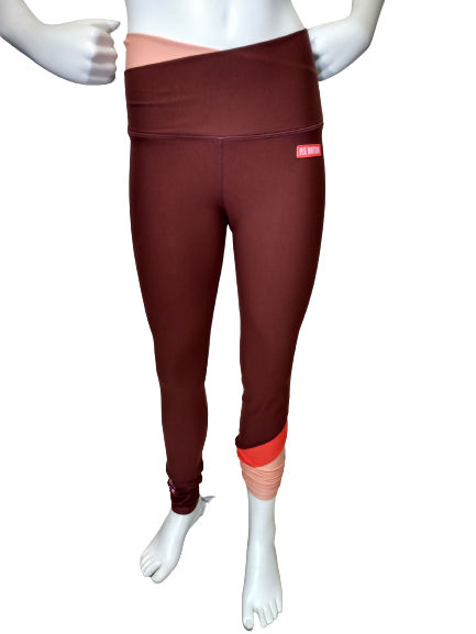 Maroon Leggings  -  Point Forward Legging in Andorra -  P.E Nation