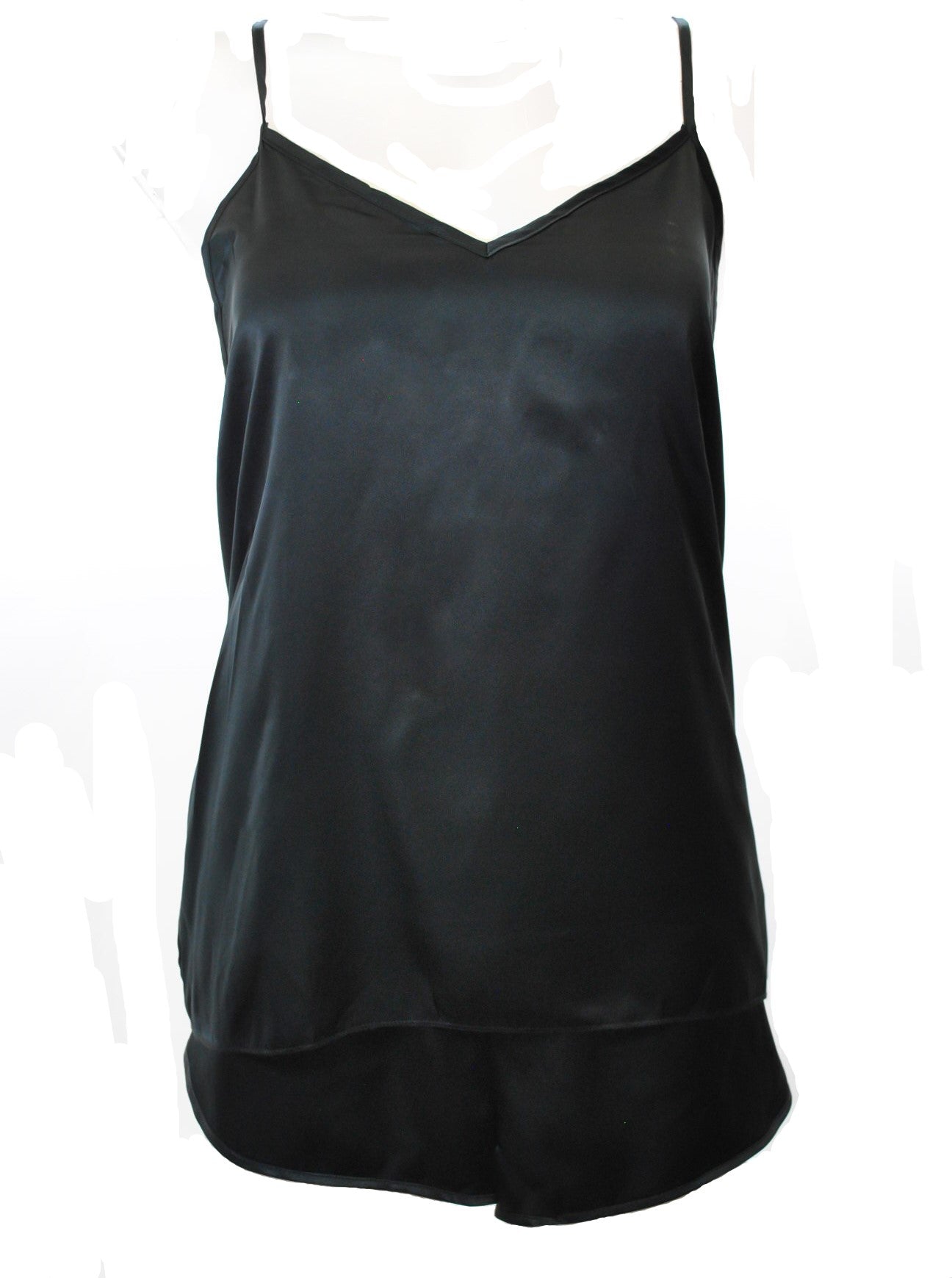 INK+IVY Womens Satin Cami Short Set Black