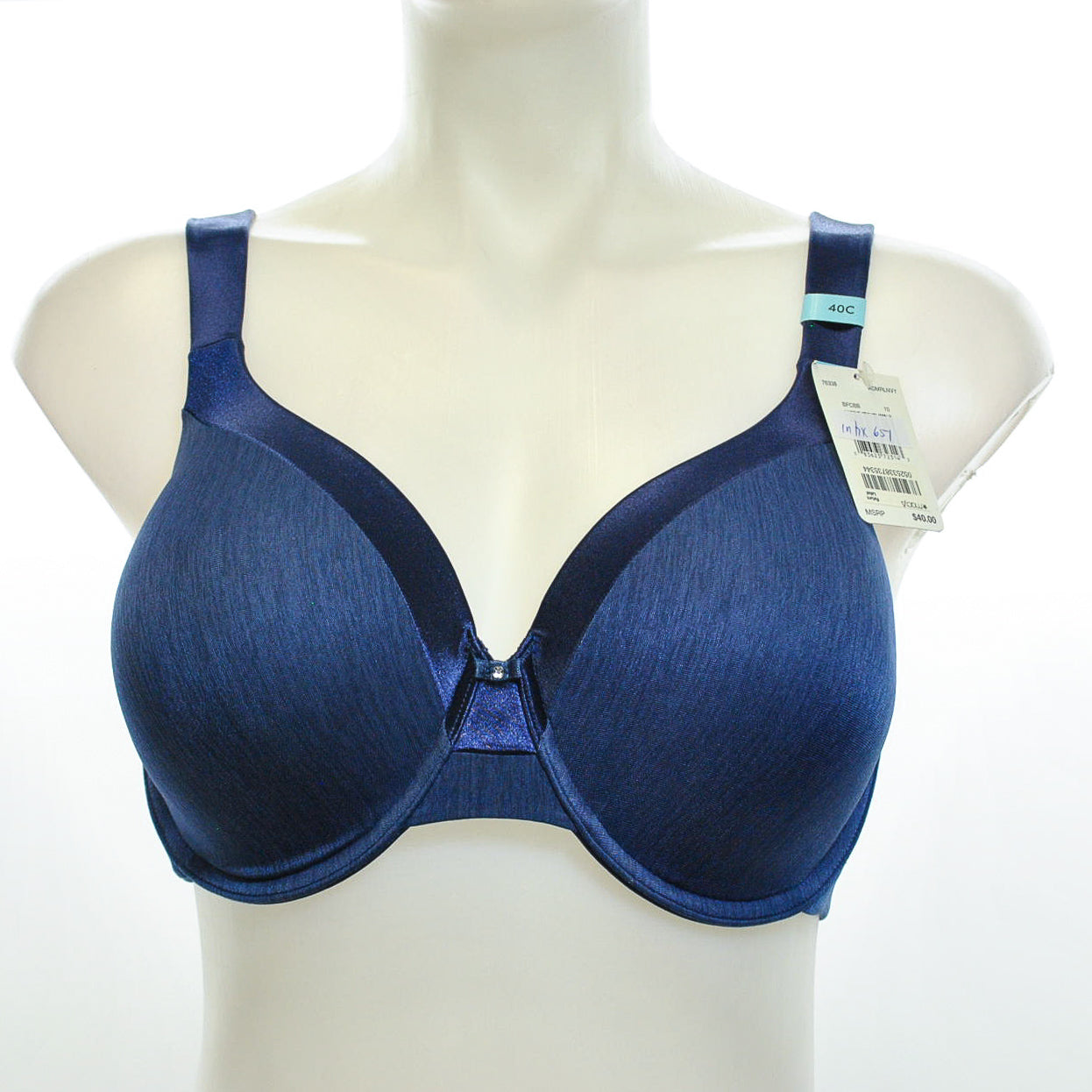 Vanity Fair Illumination Zoned In Support Full Figure Underwire Bra Admiral Navy