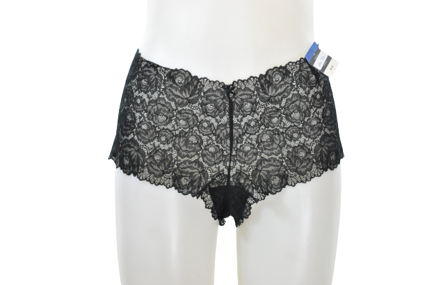 INC International Concepts Lace Boyshort Midnight Black