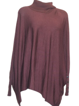 Alfani Women Button Sleeve Sweater in Wine Color 2XL