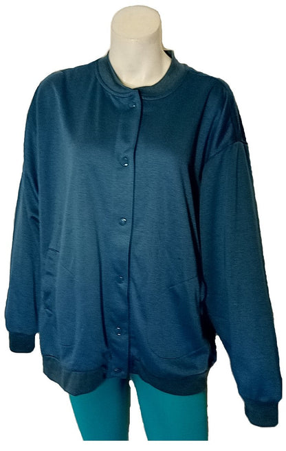 Tudor Court Blue Button-Down Sweatshirt
