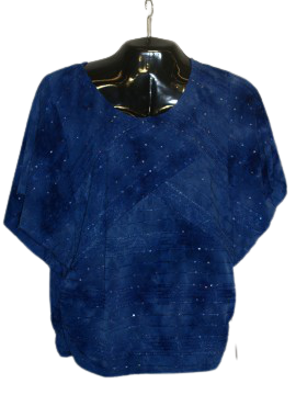Blue JM Collection Sequin Blouse