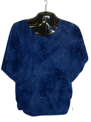 Blue JM Collection Sequin Blouse