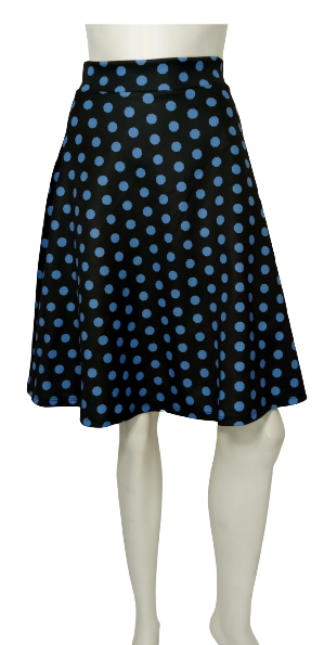 4 Ena Black/Blue Polk Dot Skirt for girls