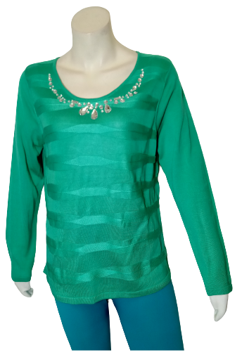 Green Jeweled Sweater