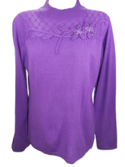 Salon Studio Purple Beaded Sweater