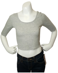 Love In Light Gray Crop Top