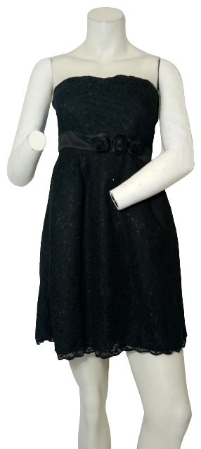 Minuet lace-covered 3 roses dress