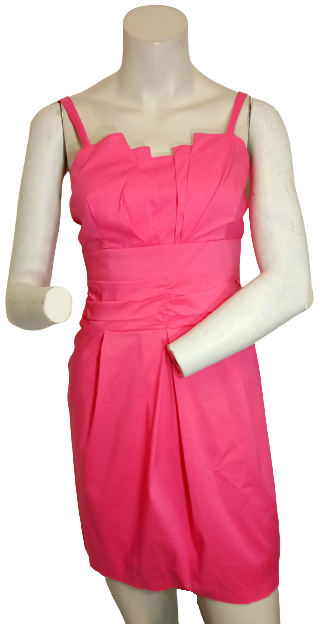 Minuet sewn pleats pink dress