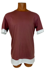 ARIZONA JEAN CO ROSE TAUPE WHITE TEE SHIRT M