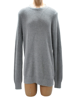 INC Heather Grey Ribbed Novelty Pullover