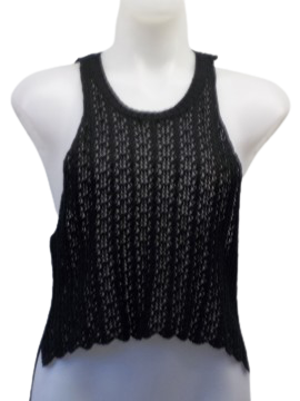 Milau Black Crocheted Blouse
