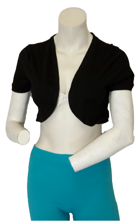 Zenana Outfitters Black Bolero Top