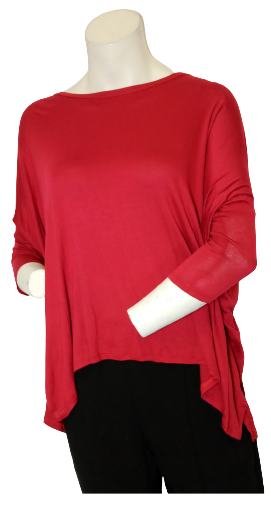 Love In Red 3/4 Sleeve Blouse