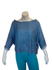 Emory Park Blue 3/4 Sleeve Top