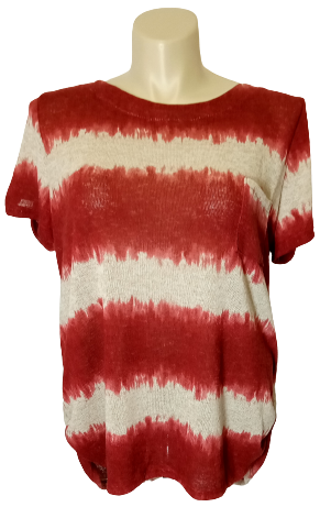 Janette Red/Cream Shirt