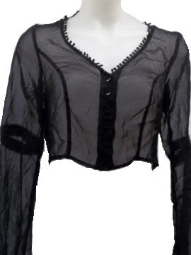 Rumor Boutique Black Sheer Top