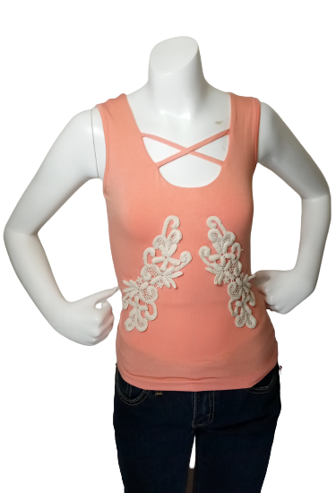 Top Chic Pink/Cream Blouse