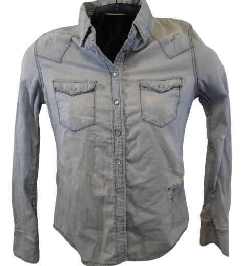 Carmar Distressed Denim Top