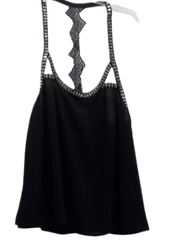 Miau Black Beaded Blouse