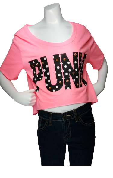 Blush Pink "Punk" Crop Top